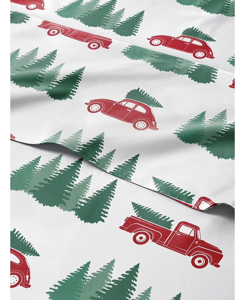 Christmas 4 Piece Microfiber Sheet Set (King