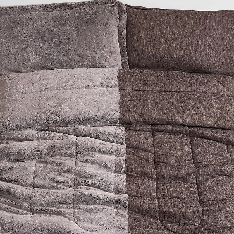 Coma Inducer Opposites Attract - Coma Inducer Oversized Comforter Set - Plush Frosted Chocolate + Cooling Cold Brew