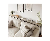 gaomon 5.9" Narrow Sofa Table, Skinny Console Table with Storage, Slim Behind Couch Table for Living Room, Entryway, Hallway, Foyer
