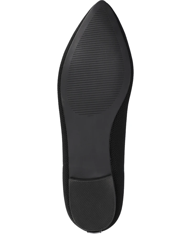 Journee Collection Women's Minnah Knit Pointed Toe Dress Flats