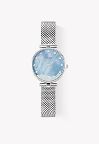Woman Watch 30mm Mother Of Pearl Dial 60 Pearls Victoria Hyde