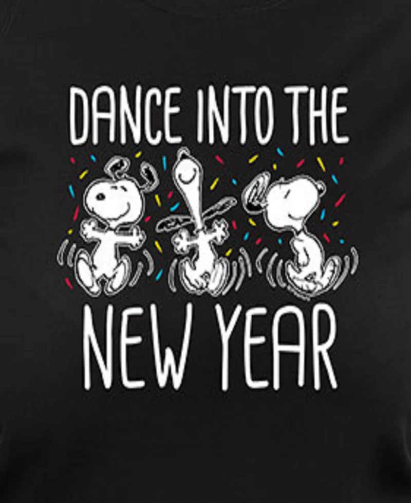 Hybrid Apparel Plus Peanuts New Year Graphic Pullover Top