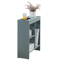 Kings Brand Furniture - Side End Table with Drink Holders, Storage Shelves, Magazine Holder, Narrow Slim Chair Couch