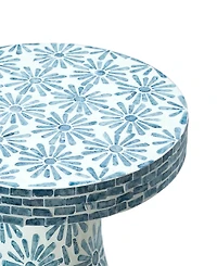 Tov Furniture 18" Wood and Shell Side Table