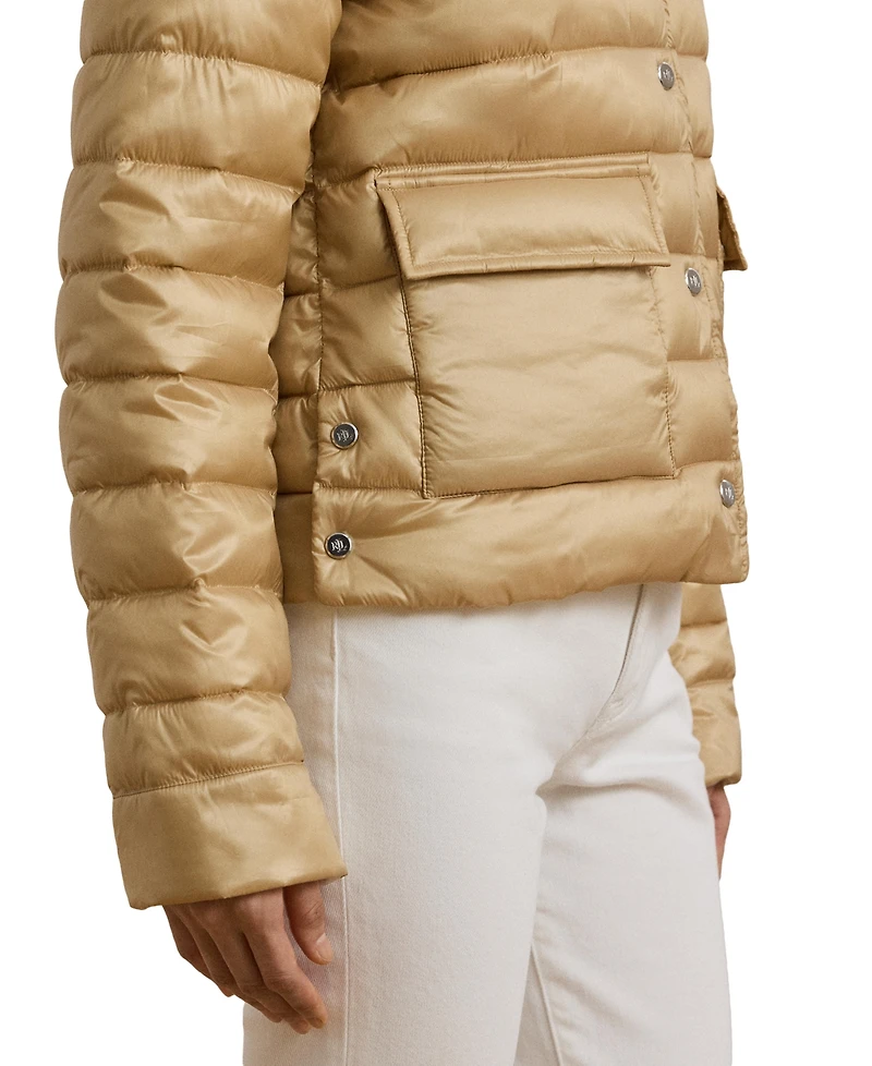 Lauren Ralph Lauren Petite Snap-Front Stand-Collar Packable Coat