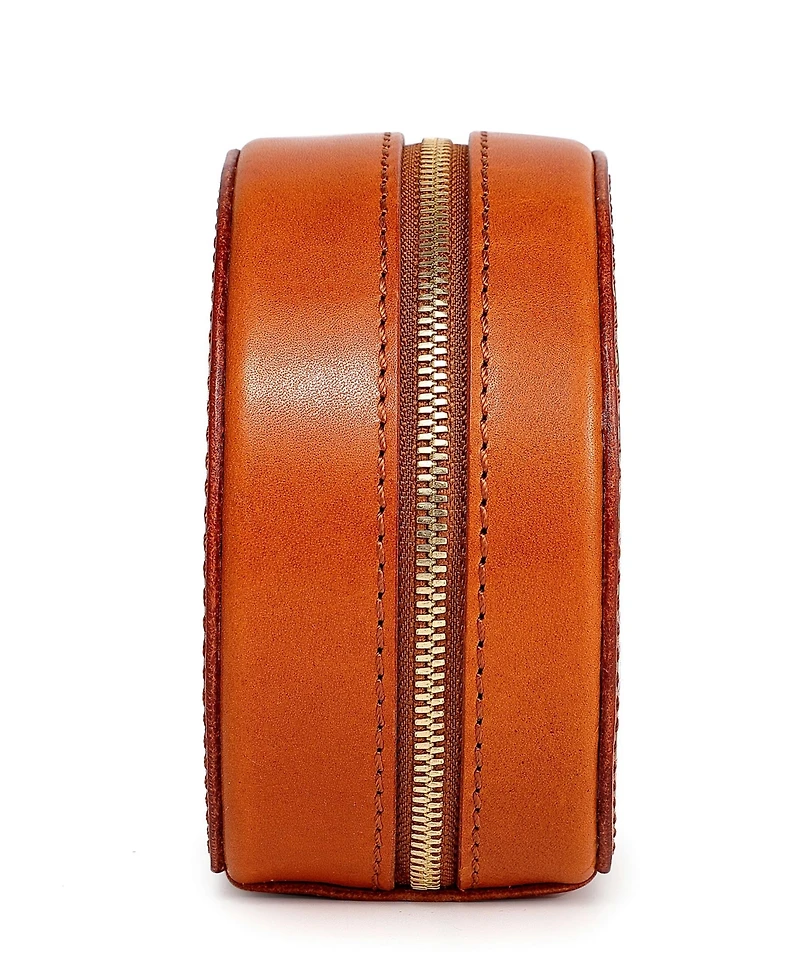 Leather Jewelry Box - Round