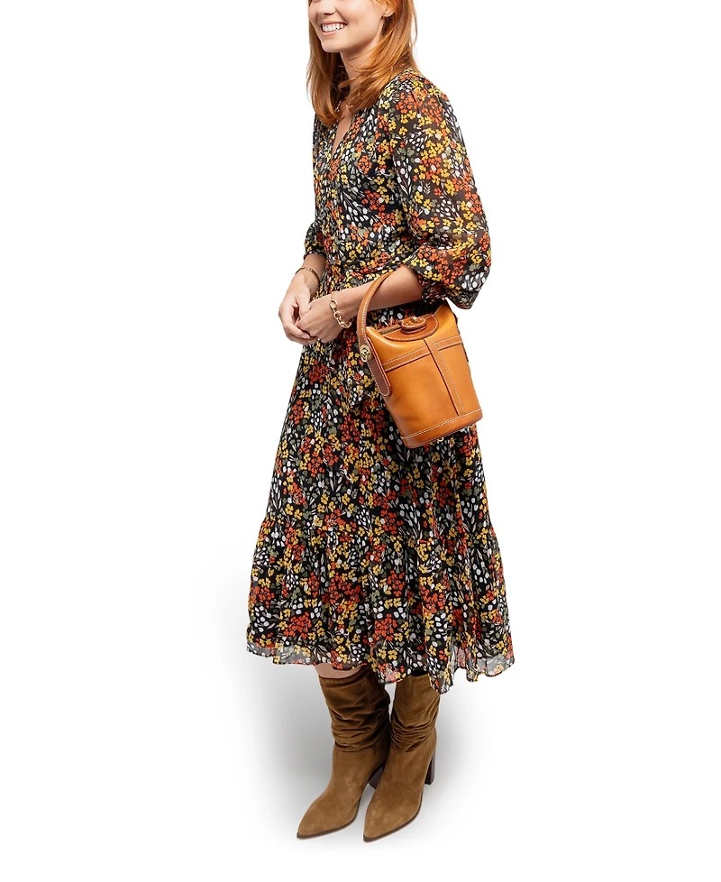 Old Trend Begonia Vintage Bucket Crossbody Bag