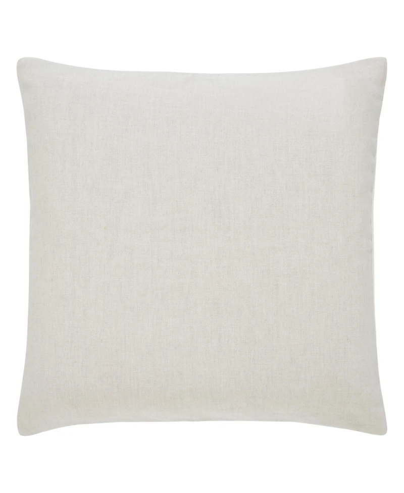 Ihi Home Meraki Cotton Velvet Border Pillow, 20"x 20"