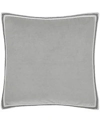 Ihi Home Meraki Cotton Velvet Border Pillow, 20"x 20"