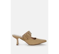 Onagra Microfiber Pointy Slip-On Mules