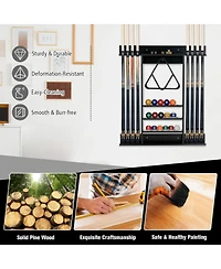 Gouun Wall-mounted Billiards Pool Cue Rack Only