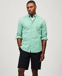 Tommy Hilfiger Men's Regular-Fit Flex Gingham Check Button-Down Poplin Shirt