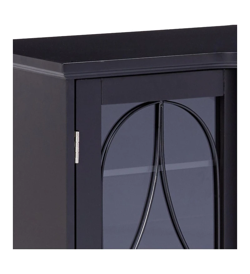 Kings Brand Furniture Wood Storage Sideboard Buffet Cabinet Console Table, Black