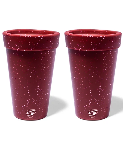 Coffee Tumbler 16oz: 2 pk - Red Speckled