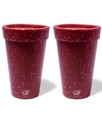 Coffee Tumbler 16oz: 2 pk - Red Speckled
