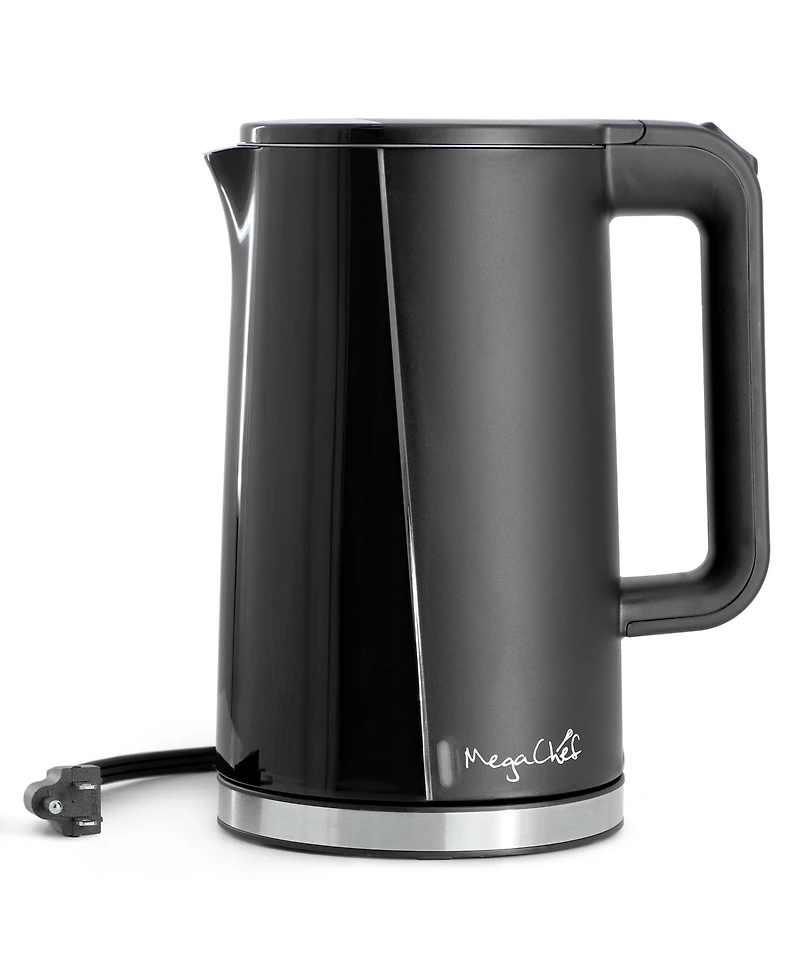 MegaChef 1.7 Quart Double Wall Stainless Steel Electric Tea Kettle