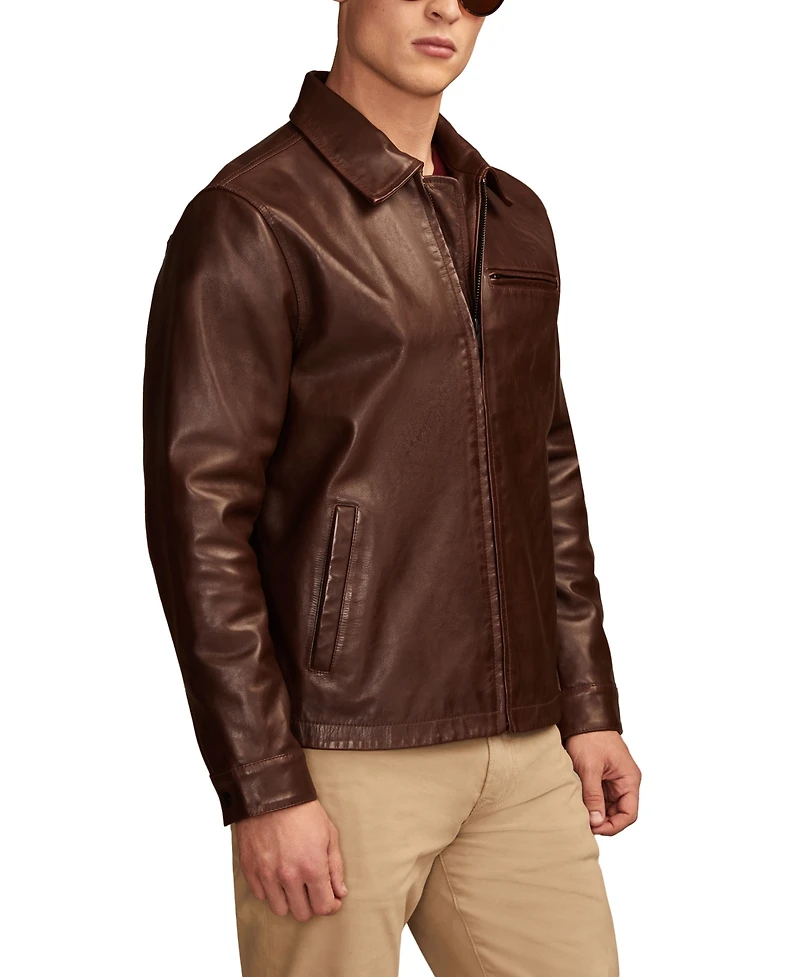 Lucky Brand Men's Leather Touring Jacket
