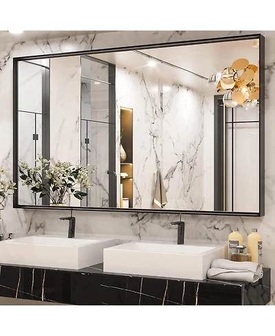 keonjinn Vanity Wall Mirror Bathroom Accent