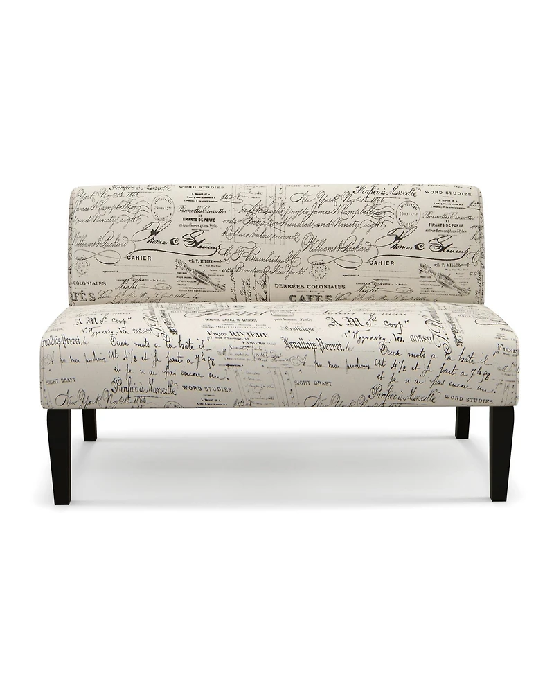 Gouun Living Room Wooden Leg Armless Loveseat Sofa
