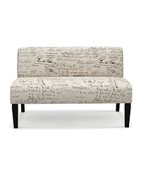 Gouun Living Room Wooden Leg Armless Loveseat Sofa