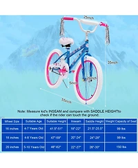Sugift 20 in. Kids Bike Child Bicycle for Girls Age 7-14 Years, Bule 4.2 stars out of 63 reviews