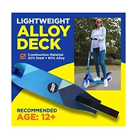 SereneLife Lightweight Foldable Kick Scooter for Adults, Adjustable Height (Blue)