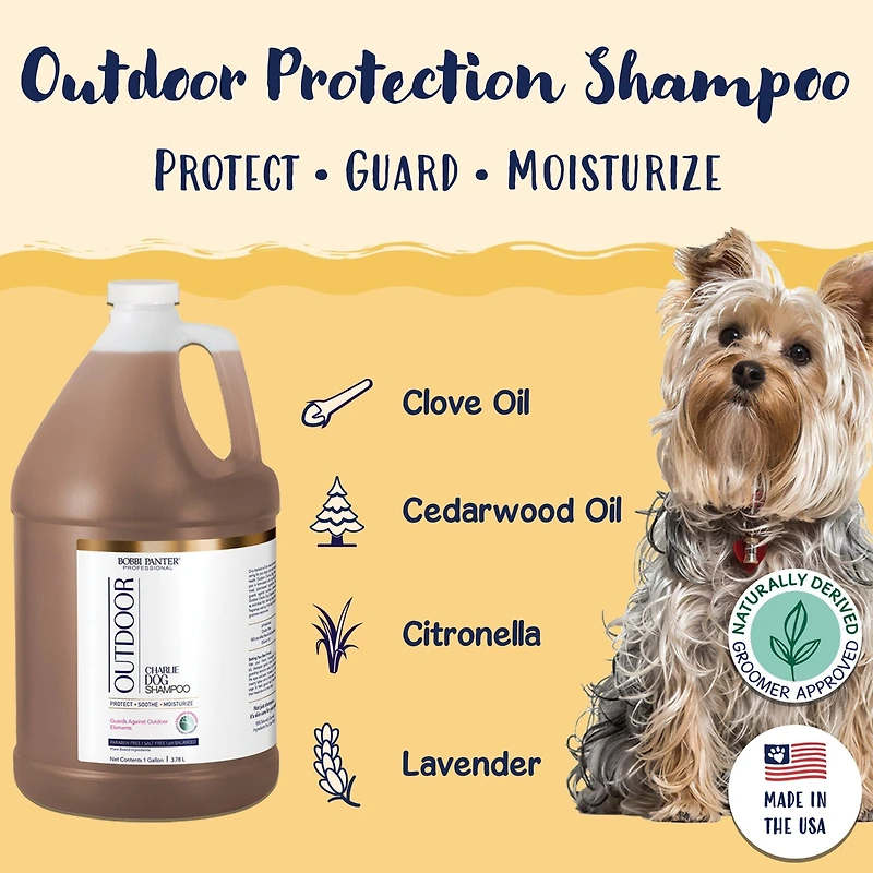 Bobbi Panter (Professional) Signature Outdoor Dog (Charlie Dog) Shampoo Clove Oil, Lavender Oil, Cedarwood Oil