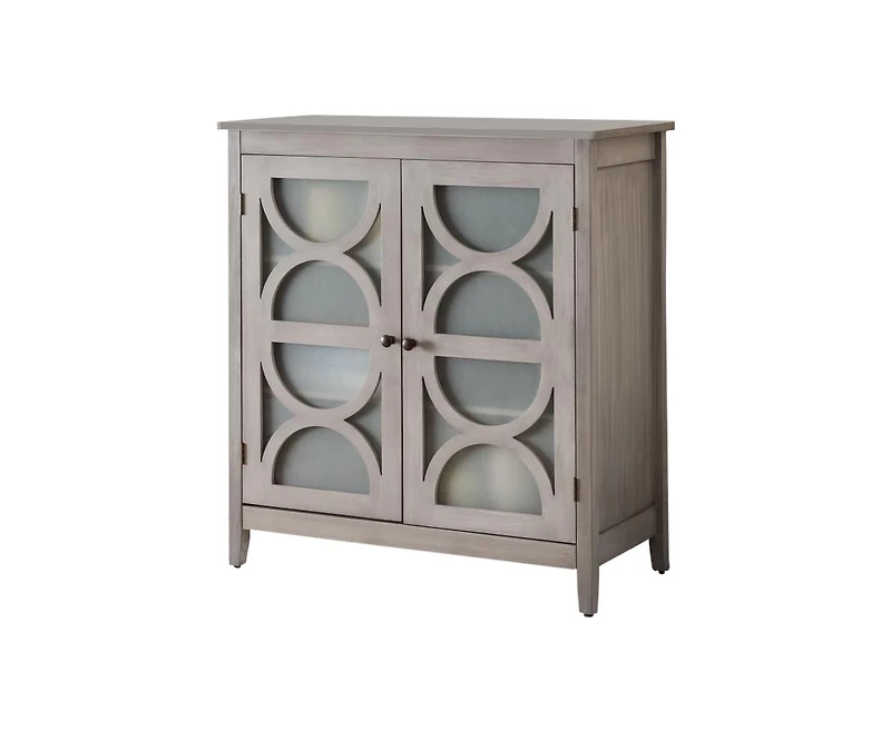 Kings Brand Furniture - Folsom Wood Console Table/Accent Cabinet, Wash Gray