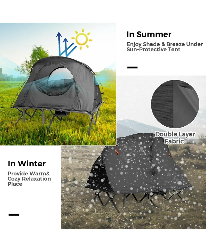 Gouun 2-Person Outdoor Camping Tent with External Cover