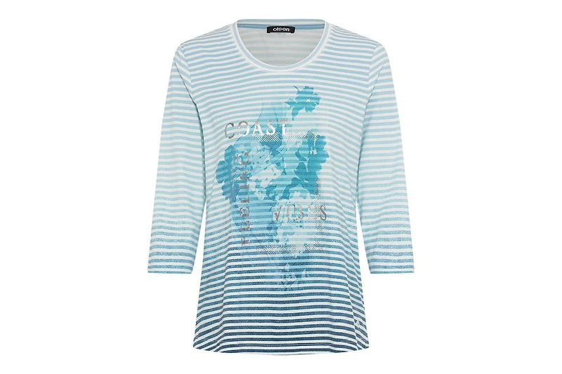Olsen Women's Stripe & Placement Print T-Shirt
