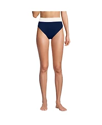 Lands' End Women's Reversible Ultra High Leg Waisted Bikini Swim Bottoms
