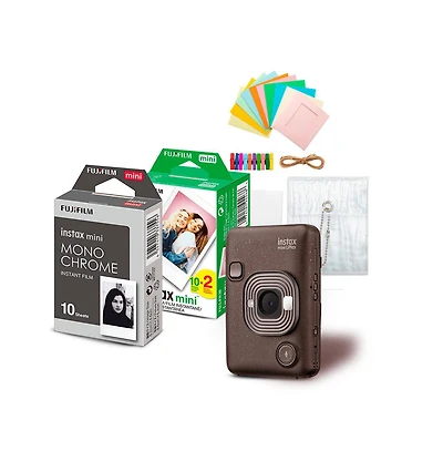 Fujifilm Instax Mini Liplay C Bronze Vn Ex D Us Color/B+W Film and Accessories Kit