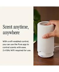 Pura Plus - Smart Fragrance Diffuser for Large Spaces - Adjustable Smart Home Diffuser with Automatic Fragrance Vial Detection