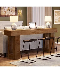 Tribesigns Long Console Table, 63 inches Wooden Rectangular Sofa Table for Behind the Couch, Farmhouse Entryway Hallway, Living Room, and En
