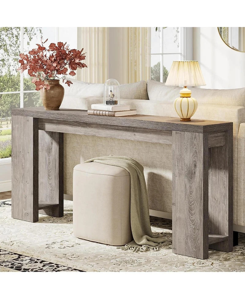 Tribesigns 70.9-Inch Extra Long Console Table, Farmhouse Wood Sofa Table Behind Couch for Living Room, Hallway, Entrance, Foyer