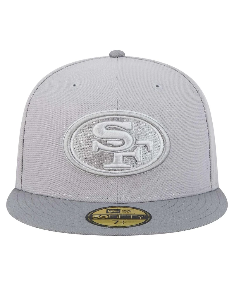 New Era Men's Gray/Graphite San Francisco 49ers Iron Cloud 59FIFTY Fitted Hat