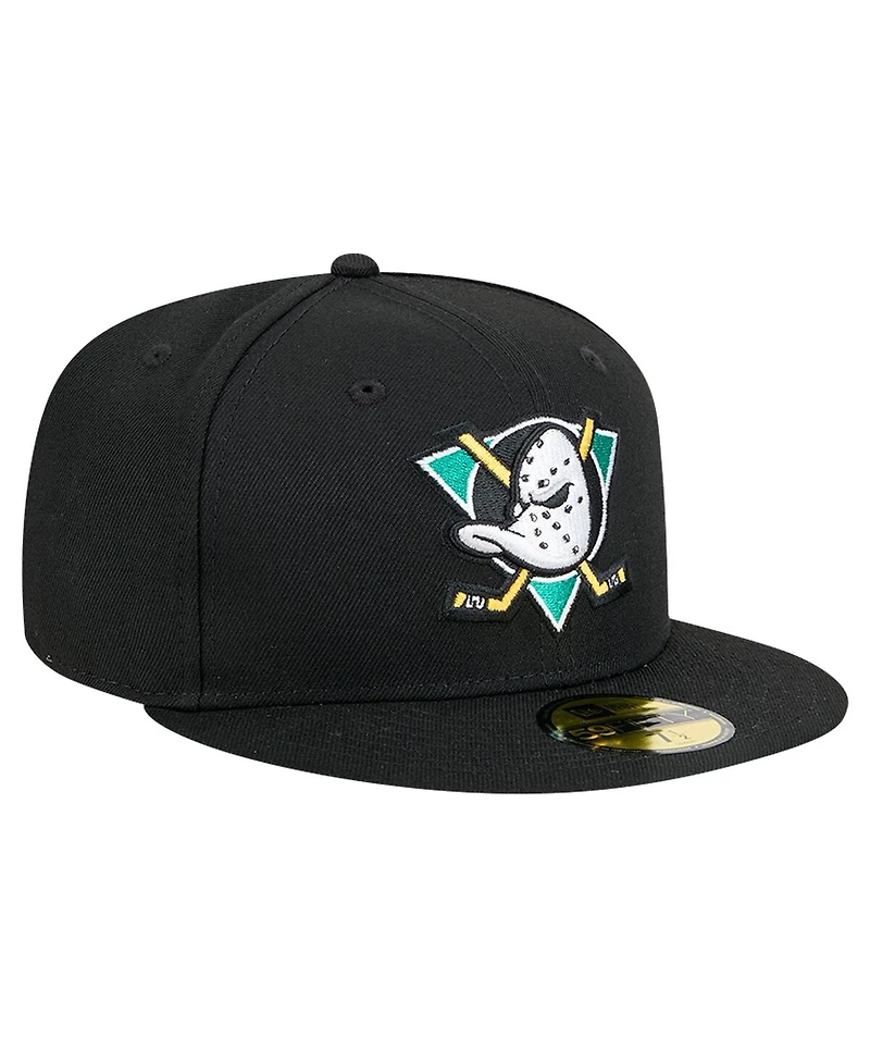 New Era Men's Black Anaheim Ducks Core 59FIFTY Fitted Hat