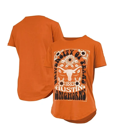 Pressbox Women's Burnt Orange Texas Longhorns Irvine Floral Team Color T-Shirt