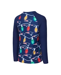 Concepts Sport Men's Navy New England Patriots Garland Knit Raglan Long Sleeve T-Shirt and Pants Set