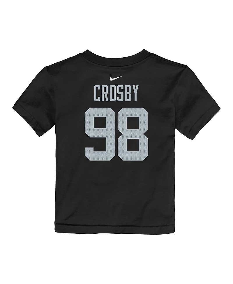 Nike Toddler Maxx Crosby Black Las Vegas Raiders Player Name Number T-Shirt