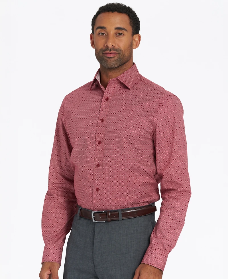 Nick Graham Men's Modern-Fit Medallion Tile Dress Shirt
