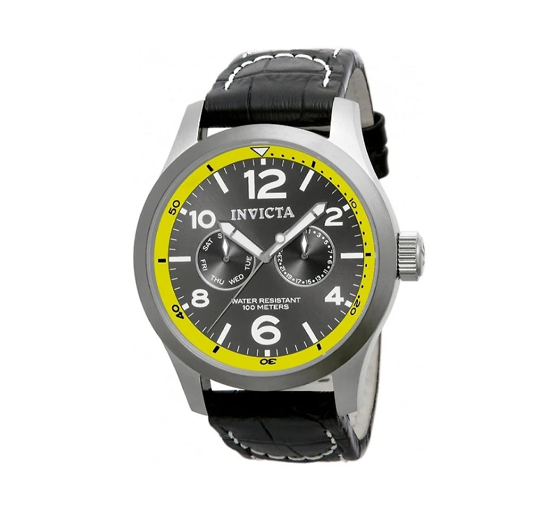 Invicta Men's 14141 I-Force Quartz 3 Hand Charcoal Dial Watch