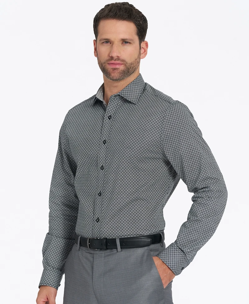 Nick Graham Men's Modern-Fit Floral Mosaic Dress Shirt