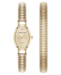 Anne Klein Women's Quartz Contemporary Gold-Tone Alloy Bracelet Watch, 20mm