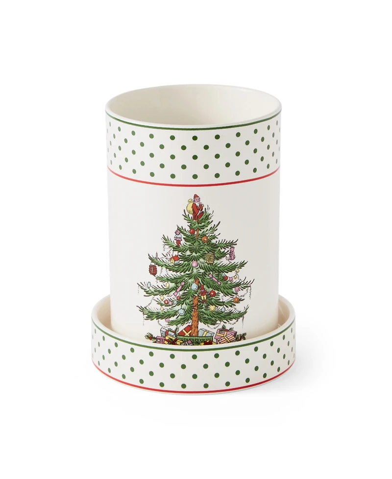 Spode Christmas Tree Polka Dot Wine Cooler & Coaster Set