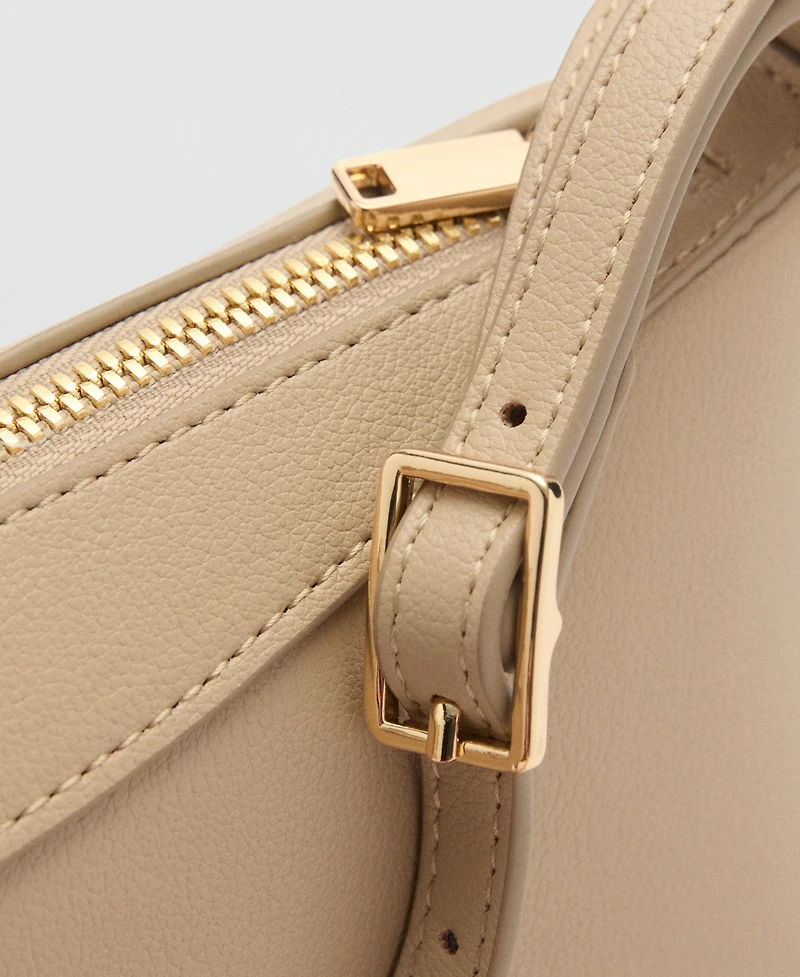 Mango Women's Zip Detail Shoulder Bag