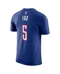 Nike Men's Blue De'Aaron Fox Sacramento Kings 2024/25 City Edition Name Number T-Shirt