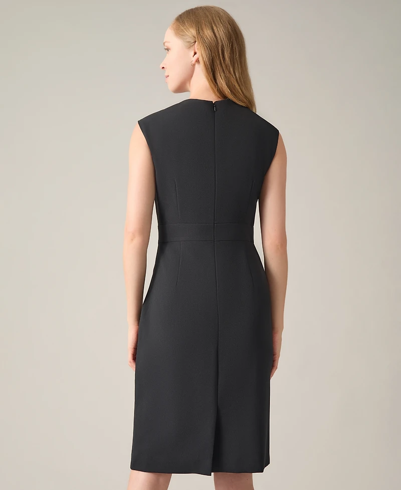 Kasper Petite Sleeveless Crew-Neck Sheath Dress