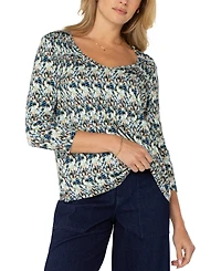 Liverpool Los Angeles Women's Printed Shirred Top