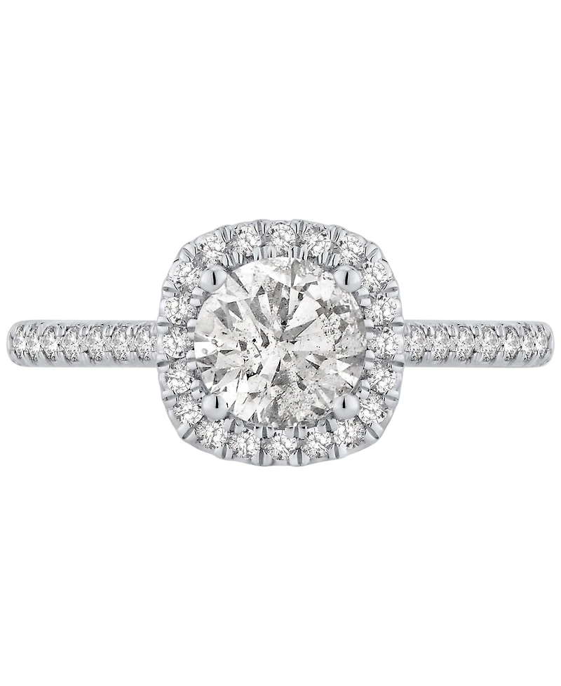 Gia Certified Diamond Halo Engagement Ring (1 ct. t.w.) in 14k White Gold